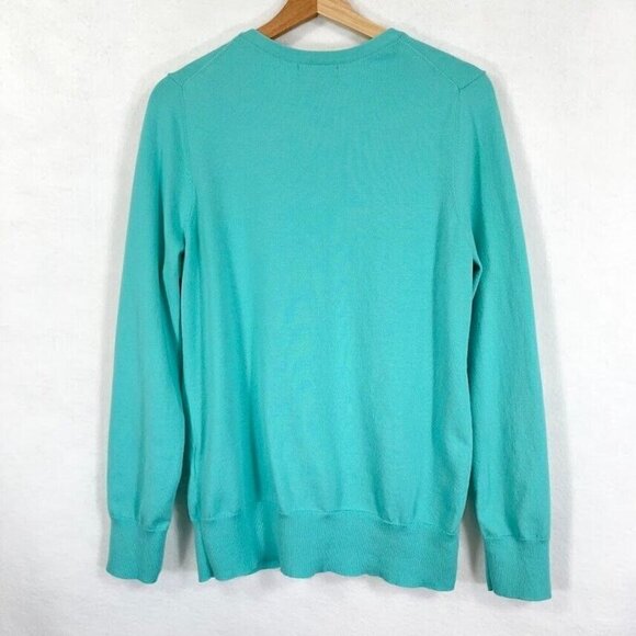 Lands' End Lightweight Cardigan Preppy Academia Church Grandma Core Bright M - Picture 2 of 5